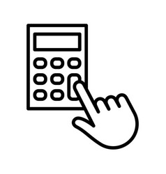 Hand Pressing Calculator Button Economy