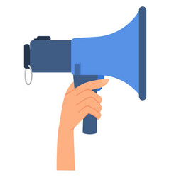 Hand Holding Megaphone Loud Speech Flat Symbol