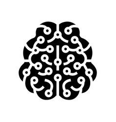 Intelligence Brain Glyph Icon