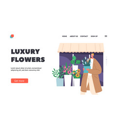 Luxury Flowers Landing Page Template Man Bought