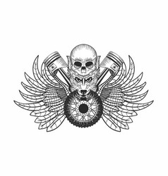 Skull Mechanic Design Motorcycle Repair Svg Moto