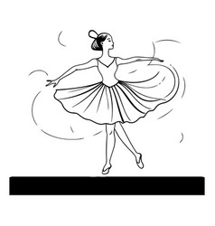 Ballet Dancer In A Tutu On White Background