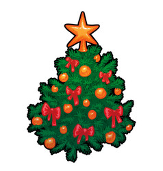 Christmas Tree On White Background