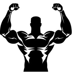 Muscular Bodybuilder Man Silhouette