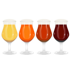 Set With Craft Beer Tulip Beer Glass