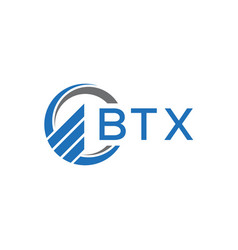 Btx Flat Accounting Logo Design On White