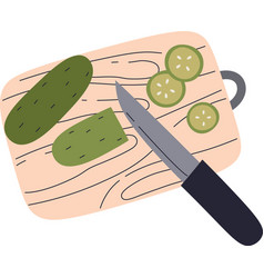 Cucumber Cutting On Board