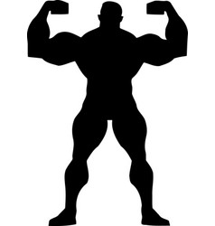 Muscular Bodybuilder Man Silhouette