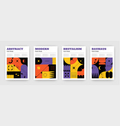 Brutalism Posters Bauhaus Book Covers