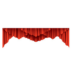 Red Curtains Realistic Theater Fabric Silk