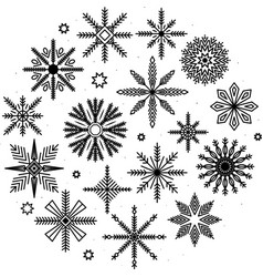 Set Of Snowflakes