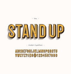 Stand Up Alphabet Modern Typography