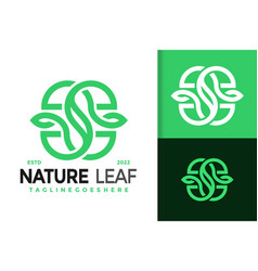 Abstract Letter S Nature Leaf Logo Design Brand