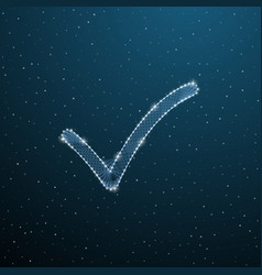Check mark polygonal icon low poly checkmark on Vector Image