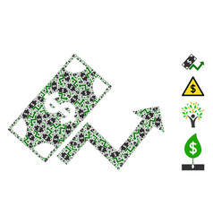 Dollar Growth Trend Icon Fractal Composition