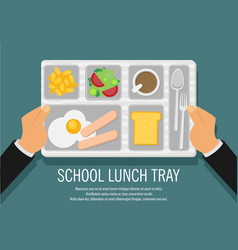 Hand Holding A School Lunch Tray