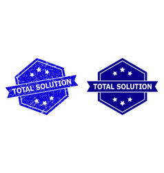 Hexagonal Total Solution Stamp With Grunge Surface