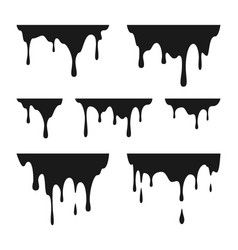 Diverse set black paint Royalty Free Vector Image