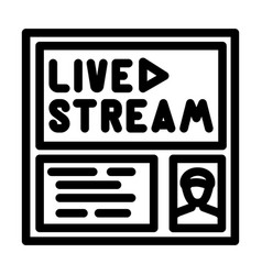 Live Streaming Line Icon