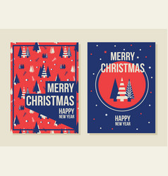 Contrast Red Royal Blue Christmas Card Set