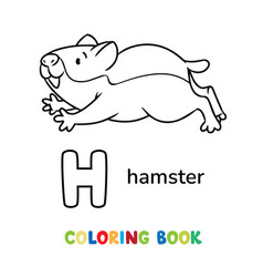 Hamster Animals Abc Coloring Book For Kids