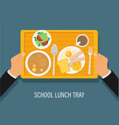 Hand Holding A School Lunch Tray