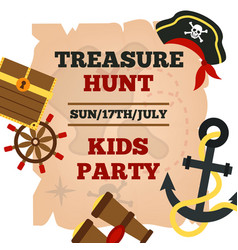 Pirates Kids Party Announcement Poster