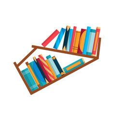 Bookshelf With Colorful Books Back To School