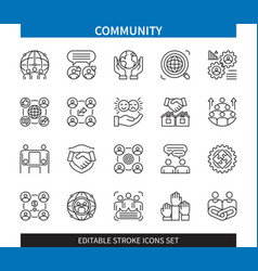 Community Editable Stroke Icon Set