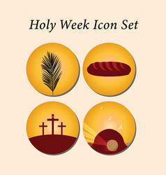 Holy Week Minimalist Icon Set Sunset Theme