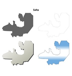 Salta Blank Outline Map Set