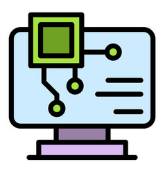 Api Computer Icon Flat