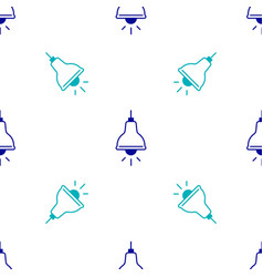 Blue Lamp Hanging Icon Isolated Seamless Pattern