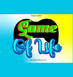 Game Of Life Editable Text Effect Emboss Cartoon