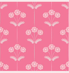 Pink Bouquet Damask Style Seamless Pattern