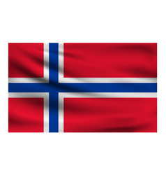 Realistic National Flag Of Norway Current State