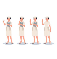 Character Set Of Female Nurse In Different Poses