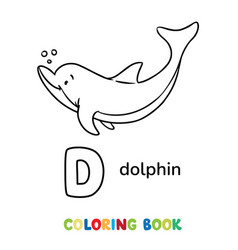 Dolphin Animals Abc Coloring Book For Kids