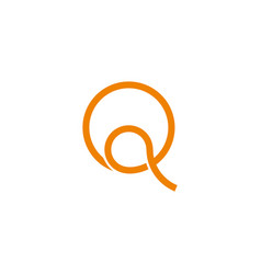 Letter Q Loop Circle Thread Rope Logo