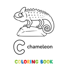 Chameleon Animals Abc Coloring Book For Kids