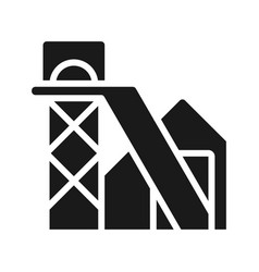 Coal Mine Black Glyph Icon