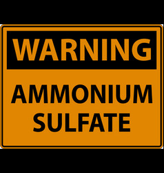 Warning Ammonium Sulfate Symbol Sign On White