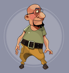 Cartoon Character Is Bearded Man With Glasses