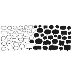 Speech Bubble Hand Drawn Set Collection Of Sketch