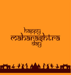 Happy Maharashtra Day Greeting Card Design