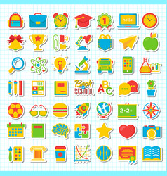 Set Of School And Education Color Flat Icons