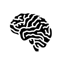 Human Brain Glyph Icon