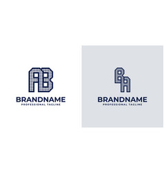 Letters Ab And Ba Dot Monogram Logo Suitable