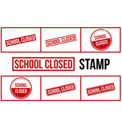 School Closed Rubber Stamp Set