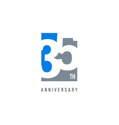 35 Th Anniversary Celebration Logo Template Design